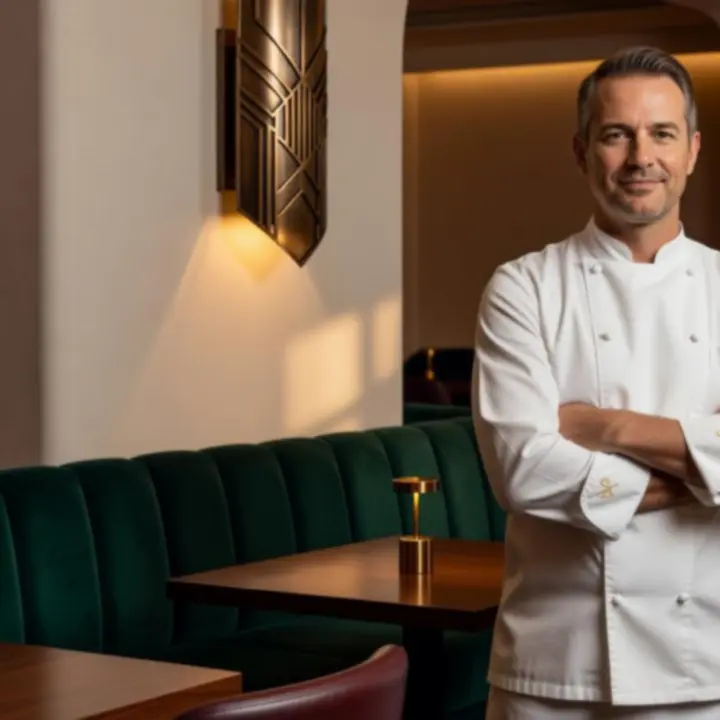 Executive Chef of CEWE Magyarország Korlátolt Felelősségű Társaság standing in the dining room